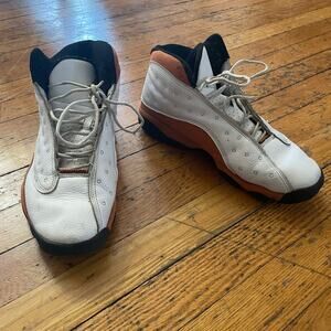 Nike Air Jordan US 12 white tan black baseball sneakers retro starfish athletic